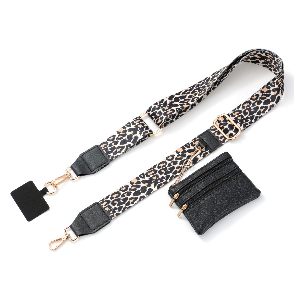 135g Weight Mobile Phone Lanyard Classification 1 Piece Quantity Polyester, Metal Button Material Lattice, Leopard Pattern Casual Style 1 Piece Casual Lattice Leopard Polyester Metal Button Mobile Phone Lanyard 3