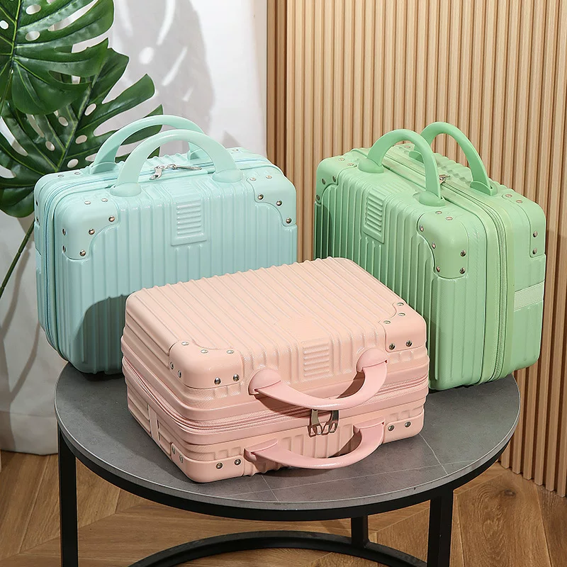 Retro handheld gift box, suitcase, storage box, bag, 14 inch