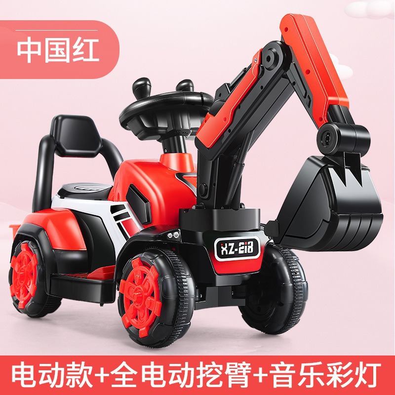 Excavadora eléctrica para niños coche de juguete coche de ingeniería para niños puede ser controlado remotamente excavadora puede sentarse excavadora gancho image 13