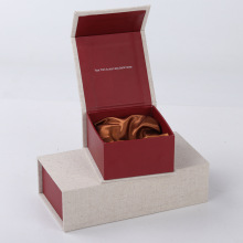 定制高档文玩麻布首饰盒 珠宝戒指盒 佛珠盒 批发手链手镯手表盒