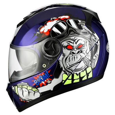 Riding, Delivery, Cross-Border, Motosiklet kaskı (dəbilqə) - violent-orangutan-m-size-57-58cm