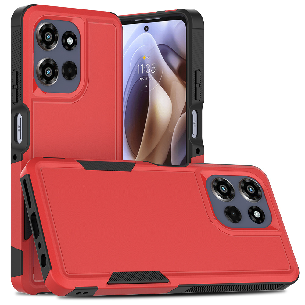 Aplicación transfronteriza Moto EDGE 2025 zarpa 2 en 1 caja anti-caída todo incluido PC más fábrica de cajas de teléfonos móviles TPU