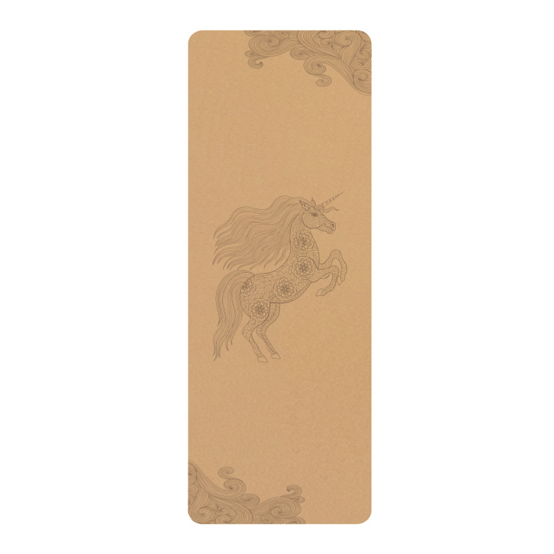 68cm ensanchado corcho yoga almohadilla de yoga personalizada goma natural antideslizante amortiguador yoga pilates especial para deportes