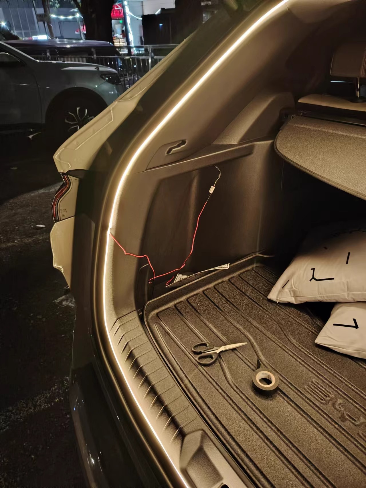 New Car Trunk Lighting Modified Suv Trunk Atmosphere Light Automatic Sensor Led Outdoor Camping Style Light Strip