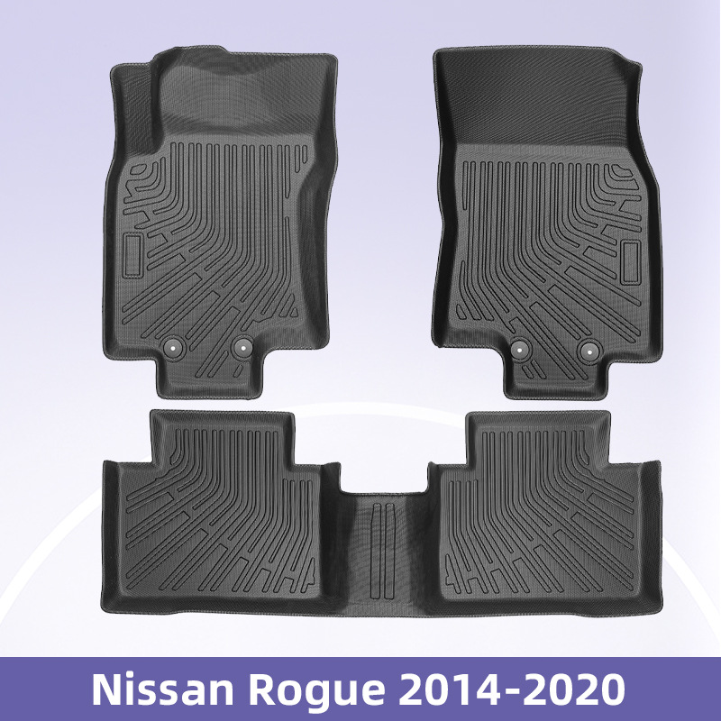 Aplicable a Nissan Rogue 2014 - 2020 TPE Foot Pads 3D All Weather Material Backpack Pad