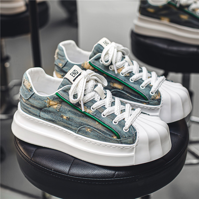 ShoeGlobe Canvas Herren-Sneaker 2025 mit neuer Shell-Toe-Zehenkappe – Sportschuhe für Jugendliche, rutschfest, trendig, für den Winter, Freizeit und Freizeit._voghion.com