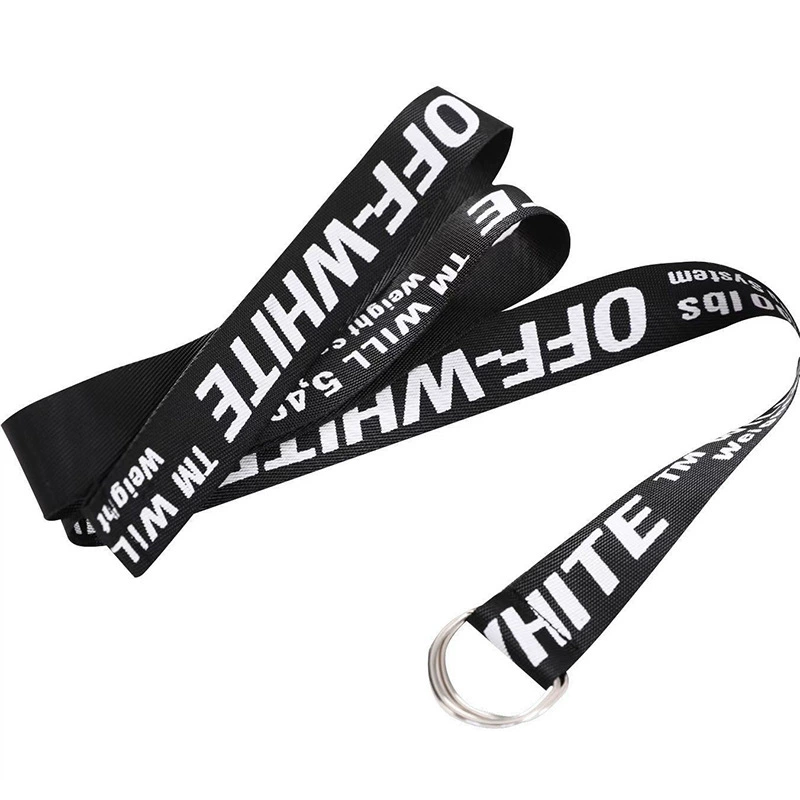 Полосы с двойным кольцом на холсте пояс для мужчин и женщин