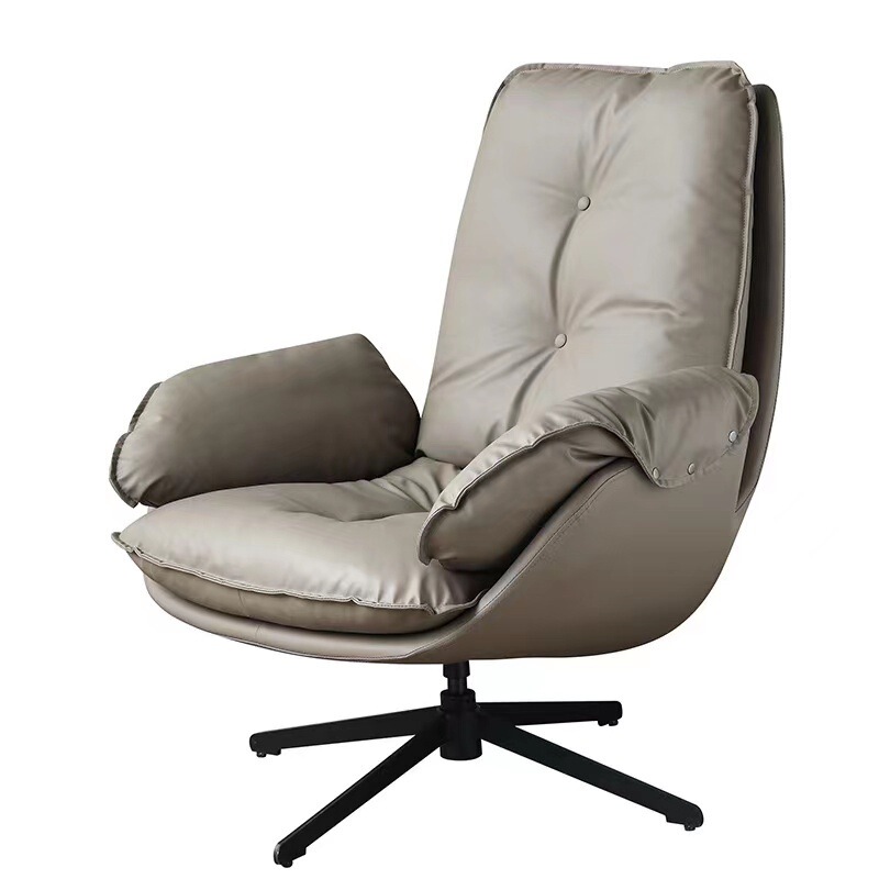 Italian minimalist designer single sofa genuine leather living room creative leisure tiger chair light luxury down lazy recliner Italian minimalist designer single sofa genuine leather living room creative leisure tiger chair light luxury down lazy recliner