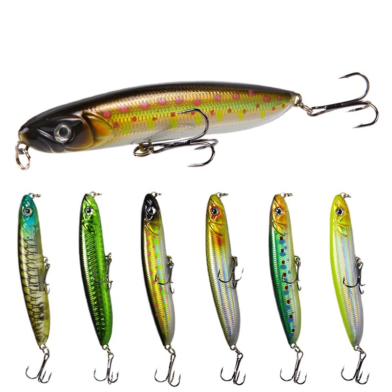 Floating Popper Fishing Lures 125mm 19g Hard Plastic Baits Fresh Water Bass Swimbait Tackle Gear