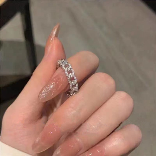 Japanese and Korean ins internet celebrity new trendy geometric ring cold style simple twist opening adjustable ring