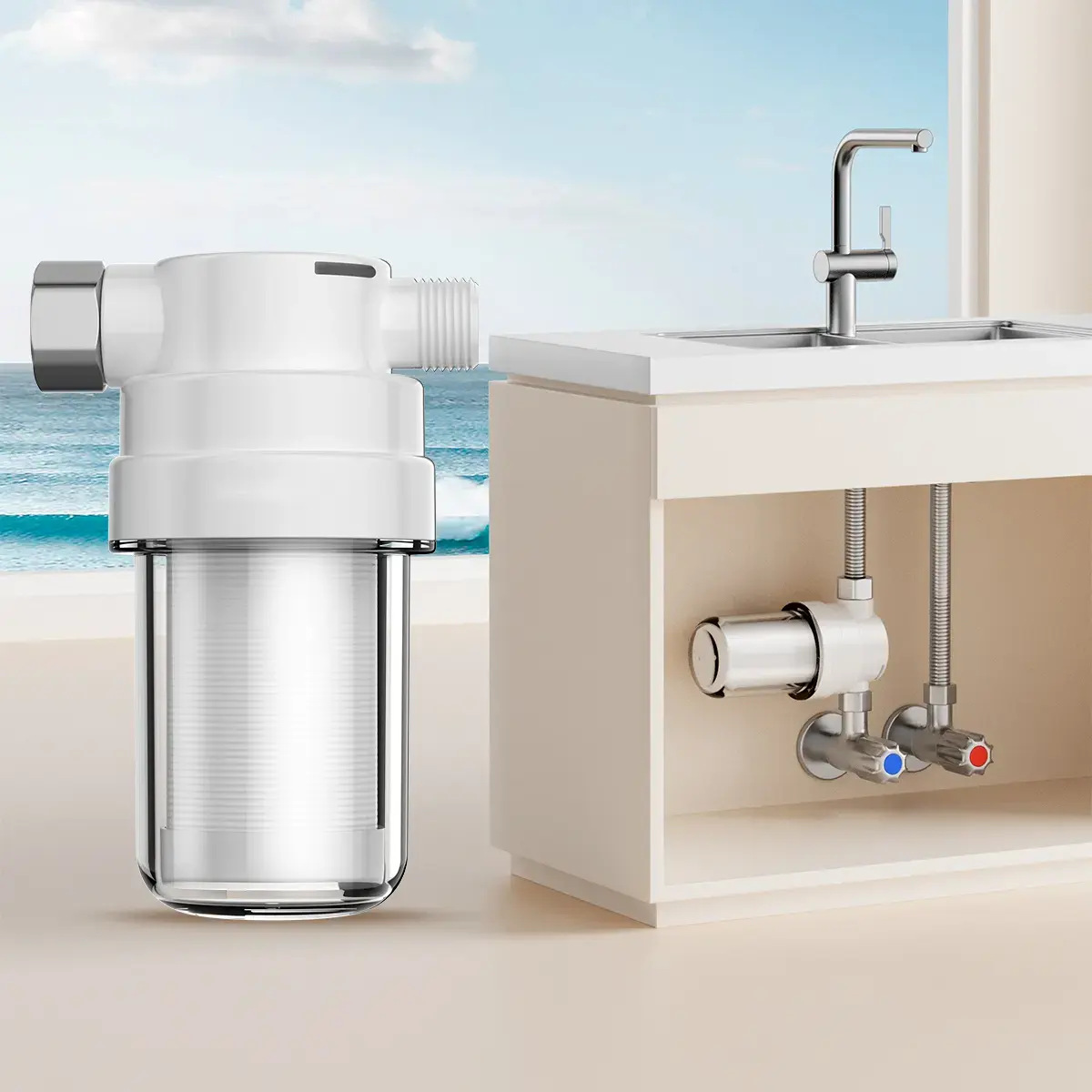 Cross-border wear spray fuerte boquilla de ducha presurizada baño filtro de ducha spray cabeza de ducha de mano