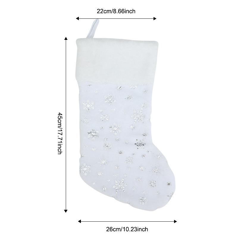 Calcetines de Navidad transfronterizos calcetines de regalo para niños colgantes de árbol de Navidad bolsas de caramelo decoración colgantes de decoración para el hogar de Navidad image 14