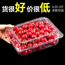 一次性水果盒透明塑料一斤装包装盒带盖500克水果店打包盒食品级