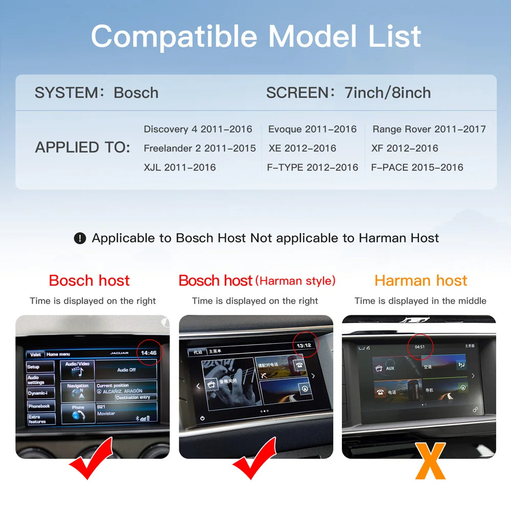 Suitable for Land Rover and Jaguar Bosch System Wireless Carplay and Android Auto Bosch Decoder
