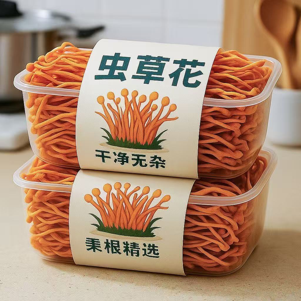 【净重】虫草花干货农家头茬新货孢子头虫草炖鸡鸭煲汤批发滋补食