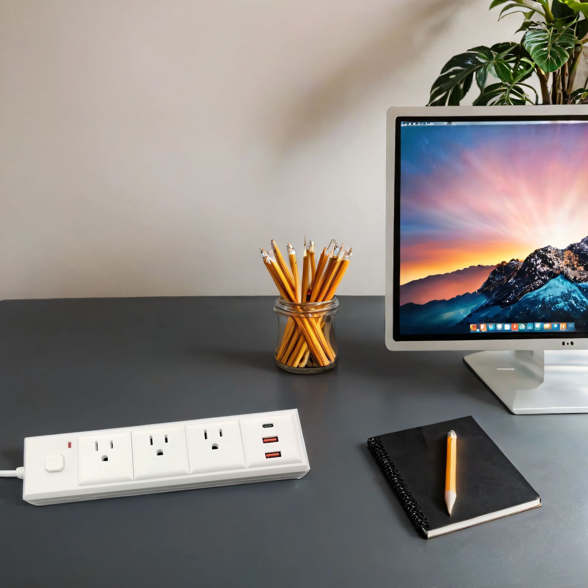 Enchufe de alimentación de cinco posiciones Jishun con PD / USB de carga rápida Amazon placa de conexión anti-sobrecarga anti-flama