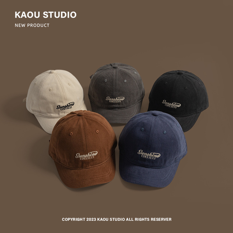 Japanese retro exclusive baseball cap, universal trend hat, large rounded toe