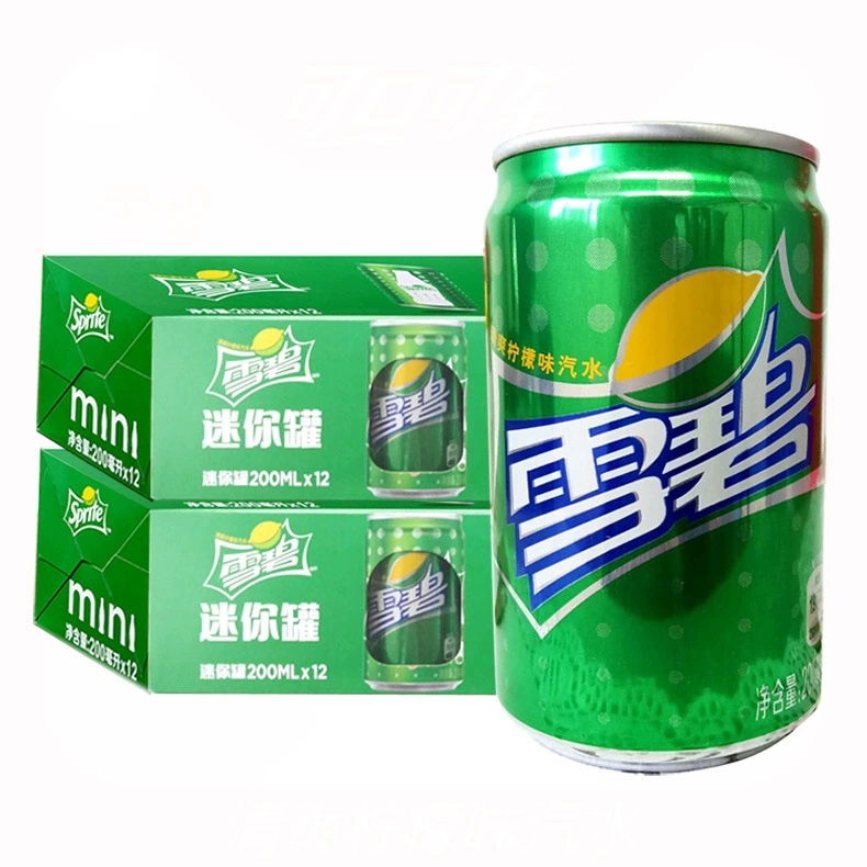 Оптовая Sprite напиток 200мл*24 мини-банка полный ящик повседневных напитков для путешествий