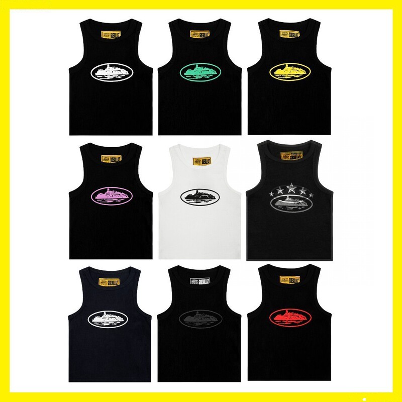 Wholesale C0Rteiz Basic Alcatraz Print Sweatshirt American High Street Casual Men's and Women's Vest Sleeveless T-Shirt Wholesale C0Rteiz Basic Alcatraz Print Sweatshirt American High Street Casual Men's and Women's Vest Sleeveless T-Shirt