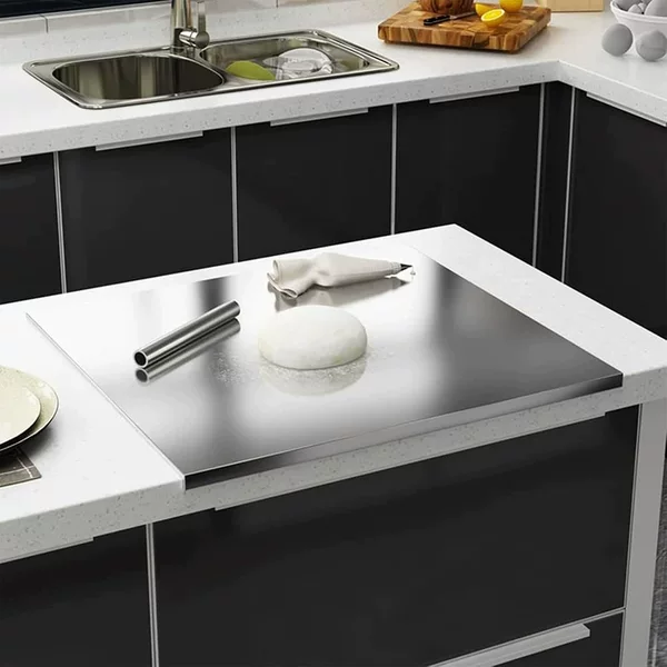 Household Kneading Board 201 Stainless Steel Cutting Board Anti-Mold Chopping Board Kitchen Kneading Board Foldable Cutting Board