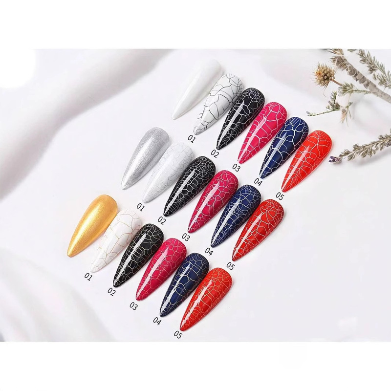 甲油胶2025甲油胶龟裂裂纹胶爆裂百变UV指甲油胶套装美甲店专用胶