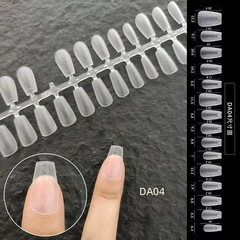 Wear nail art patch for fingers without polishing, short ladder, crescent half nail patch, thin dog T Nadiko nail patch NDK