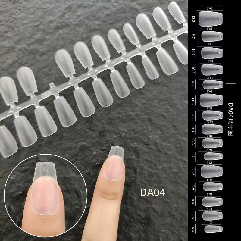 Wearing a nail piece nail patch finger non-polishing short ladder crescent half-stick nail piece fine dog T Na Di Ko nail piece NDK