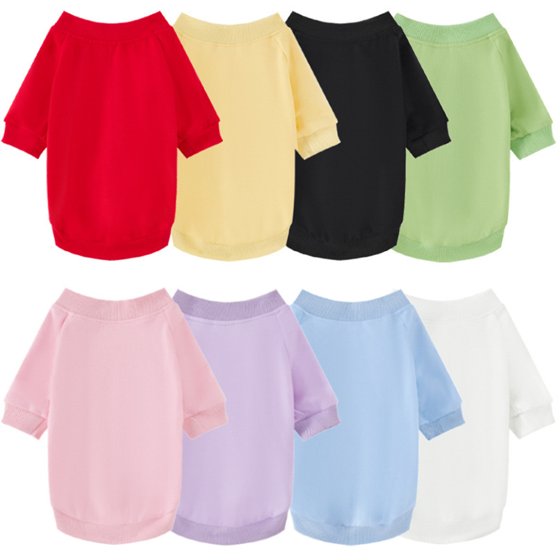 Light version blank pullover sweater wholesale cross-border foreign trade pet clothes cotton dog clothes in stock Teddy French bucket clothes Light version blank pullover sweater wholesale cross-border foreign trade pet clothes cotton dog clothes in stock Teddy French bucket clothes