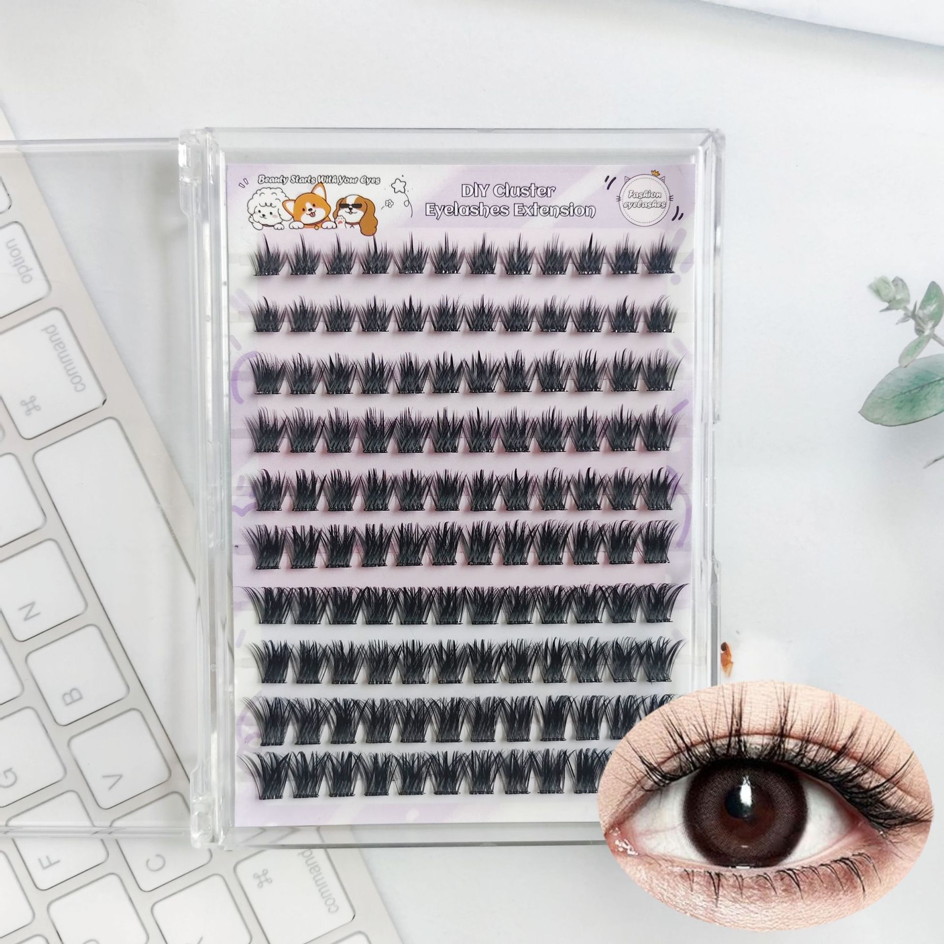 Nuevo conjunto de injerto MJ86 Amazon DIY 10 filas en Europa y los Estados Unidos, pestañas falsas transfronterizas densas