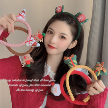 聖誕節鹿角雪人發箍韓國少女甜美發繩百搭外出聖誕老人頭箍發飾品