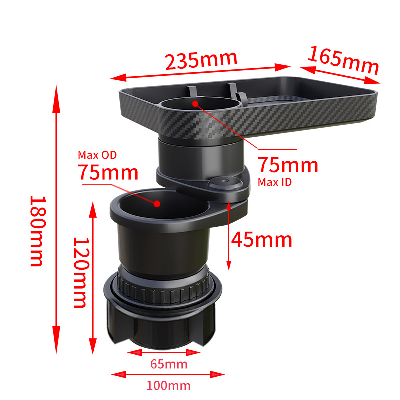 Factory Wholesale Car Cup Holder Table Tray, Rotatable Car Tray Cup Holder, Car Dining Tray Storage Board