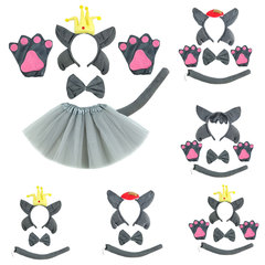 兒童動畫裝扮道具灰太狼動物發箍舞會演出可愛紅太狼頭箍大灰狼頭