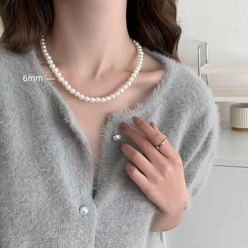 Универсальное ожерелье из жемчуга, цепь для ключ-кошелька, модный аксессуар, французский стиль, стиль легкой роскоши