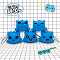 台湾卡通猫猫虫咖波钥匙扣立体猫咪蓝色小怪物公仔书包吊饰小挂件
