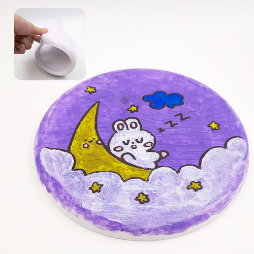 Preschool Hand-drawn Coloring DIY Doodle Blank Flying Disc Children's Painted Outdoor Parent-Child Toy Flying Saucer Wholesale