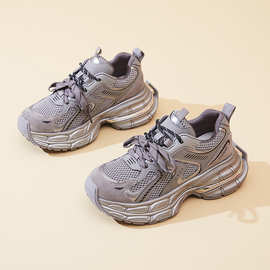 欧洲站网红老爹鞋女ins潮2024秋季新款韩版时尚潮流厚底运动单鞋