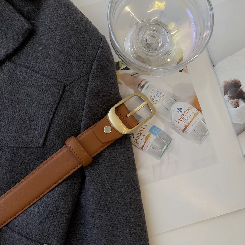 Minimalist Women's Leather Belt For Jeans And Suit Trousers_voghion.com