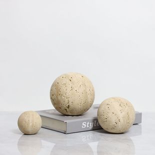 Nordic Natural Marble Ball Ornaments Living Room TV Cabinet Homestay Model Room Sales Office Desktop Soft Decorations