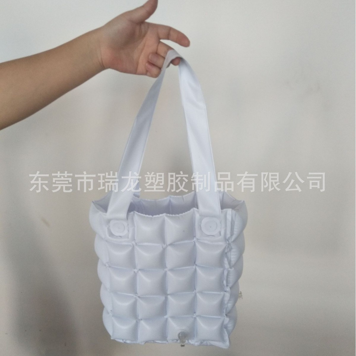 热压厂家做货 PVC充气泡泡袋 吹气手提袋