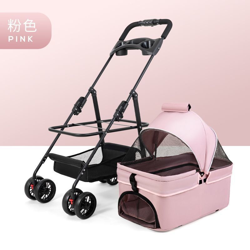小型宠物猫狗推车儿童宝宝过家家玩具小拉车手推车外出宠物车狗车|undefined