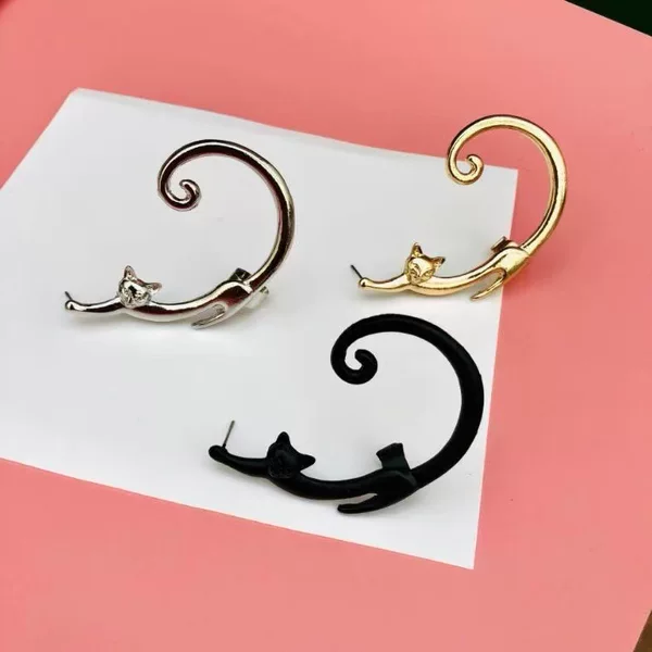 European and American style cute cartoon small animal stereo cat earrings ear hanging wish Amazon cross-border explosives wholesale