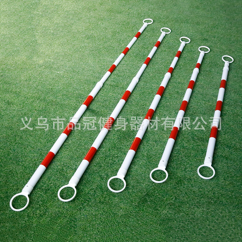 Vara de señal en forma de serpiente de bobinado Varilla de advertencia Varilla de pie asta roja y blanca varilla telescópica Cruz Varilla de fútbol equipo de entrenamiento