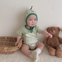 ins new dinosaur style baby clothes 2024 summer new infant crawling clothes children's bag fart suit