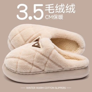 批发现货棉拖鞋女款2025棉拖秋冬季室内家居毛绒保暖防滑厚底棉拖