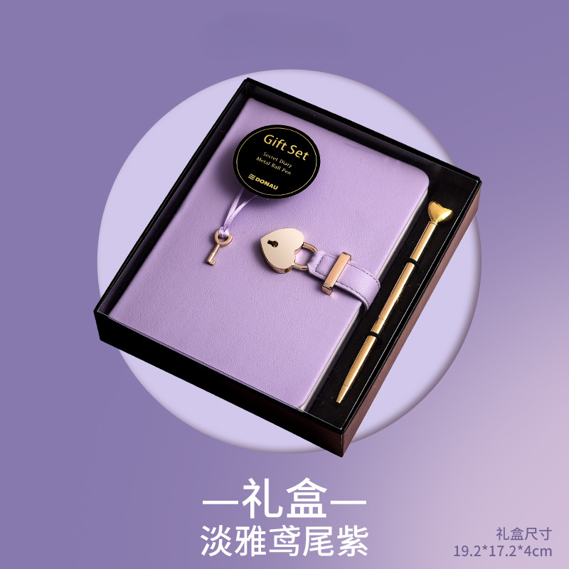 Bloqueado con contraseña cuaderno de notas personalizado a5 cuaderno de notas de alto valor de cara diario creativo caja de regalo set al por mayor