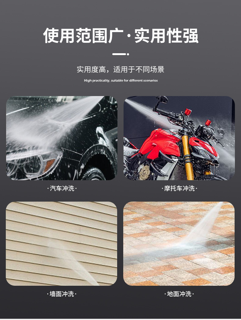 High-Pressure Cleaning Machine, High-Pressure Car Wash Water Gun, Car Wash Machine, High-Pressure Water Gun, Metal Copper Spray Gun 280Bar/4000Psi