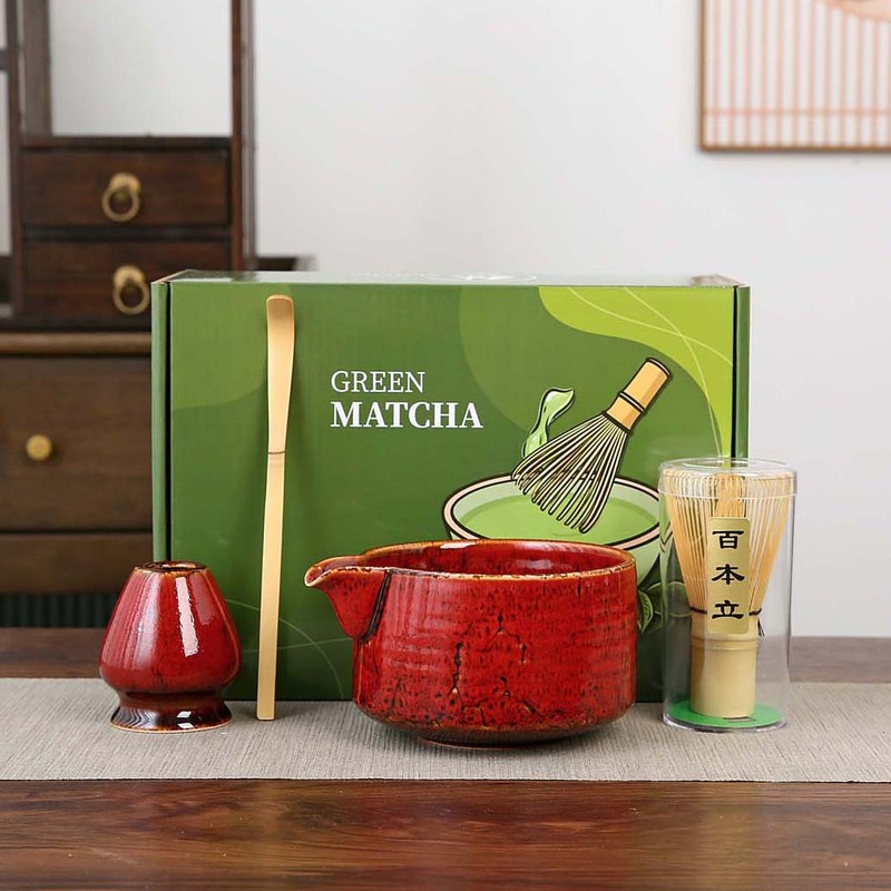 跨境抹茶碗套装点茶打茶用具茶筅立茶筛茶道配件抹茶刷工具搅拌器|undefined