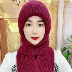 帽子の女性の秋冬の帽子のマフラーの一体のリスの絨毛の雪の帽子とベルベットの毛糸の帽子の耳のニットの帽子の韓系