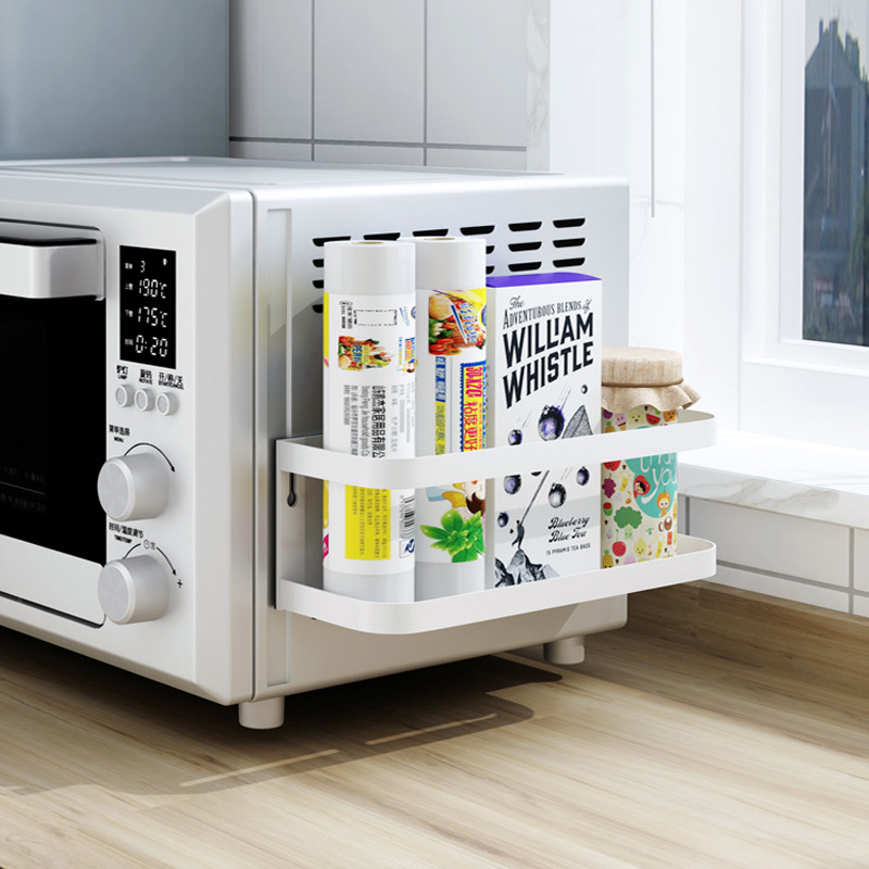 家居用品厨房冰箱收纳架铁艺免钉磁铁吸附储物架厨房调味品置物架