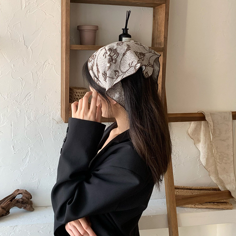 Pañuelo de seda, tira larga, estampado de alta calidad, bolso atado, decoración de cinta, accesorios de regalo, pañuelo de seda, estilo antiguo, diadema al por mayor